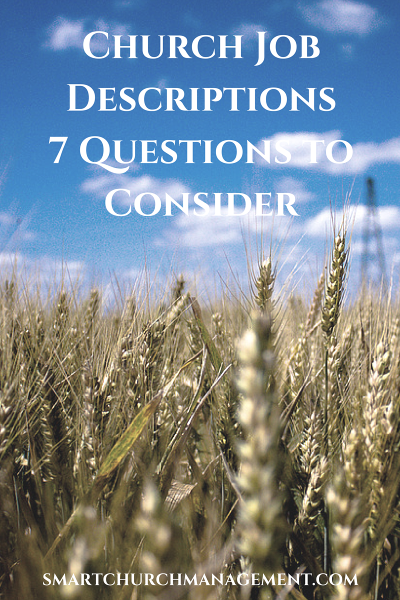 Church Job Descriptions 7 Questions To Consider