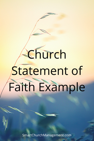 Church Statement of Faith Example