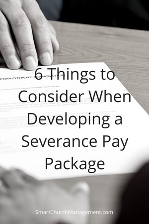 church severance pay package