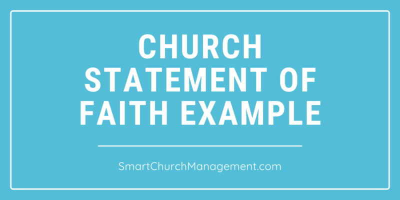 Example church statement of faith