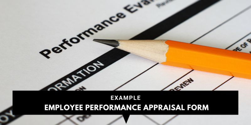 example church employee performance appraisal form