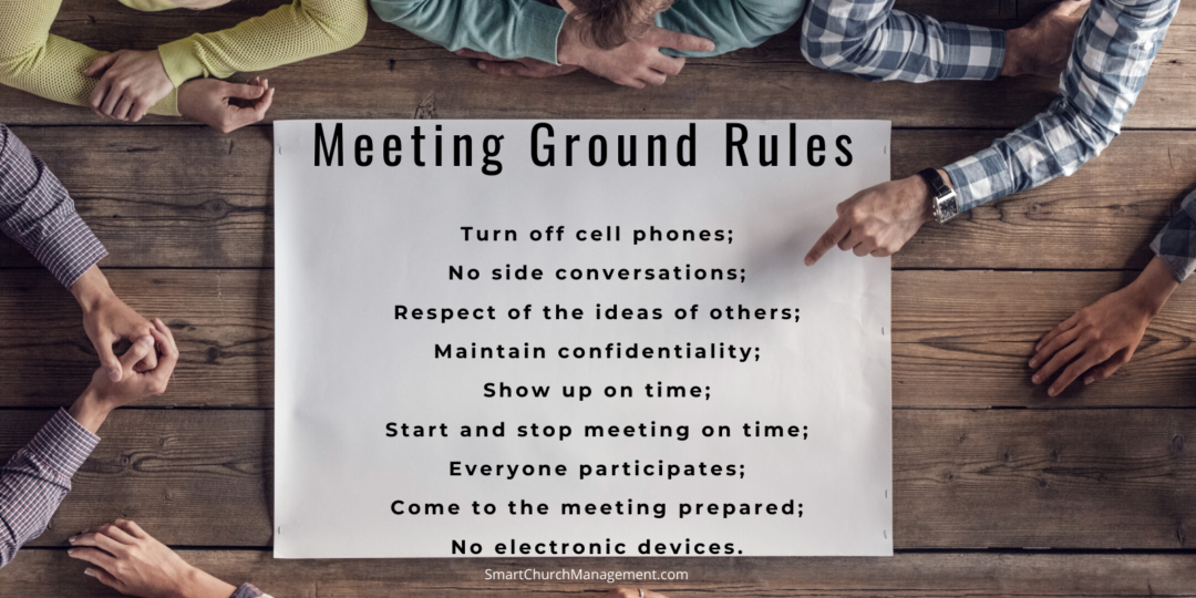 What Are Meeting Ground Rules Smart Church Management